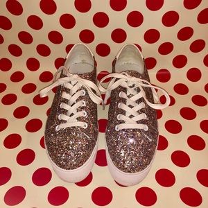 Glitter platform sneakers